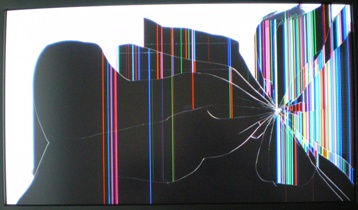 Разбитый экран жк телевизора